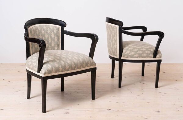 Ensemble de deux fauteuils Biedermeier de style rustique et campagnard, Autriche, années 1850