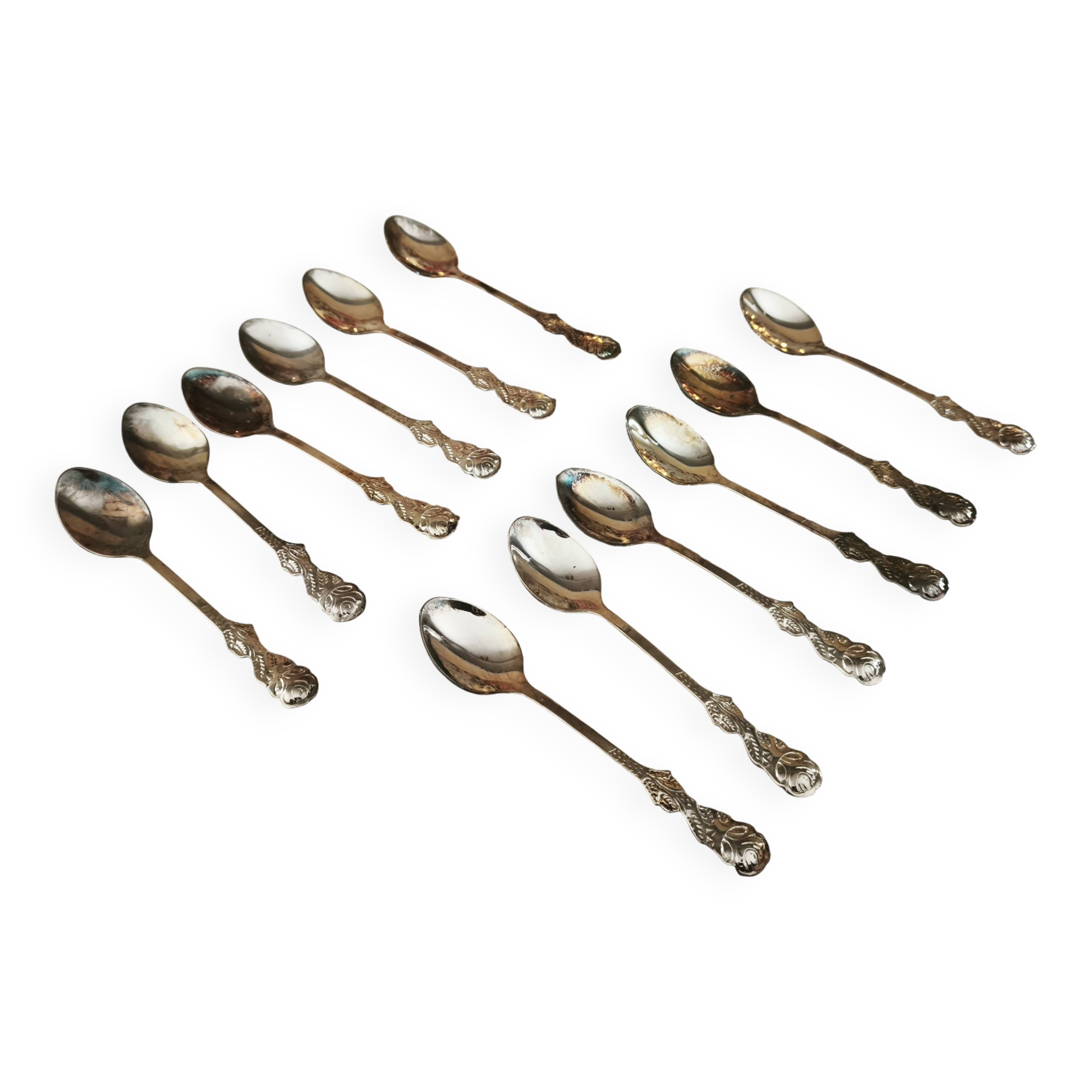 Set of 12 vintage silver-plated teaspoons