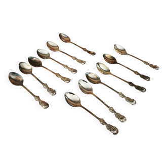 Set of 12 vintage silver-plated teaspoons
