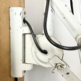 White Industrial Scissor Wall Lamp from Elektroinstala, 1960s