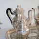 Silver-plated metal tea and coffee service in Empire style.