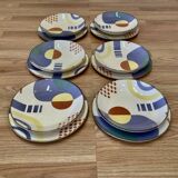 Set of 12 plates entirely handmade.