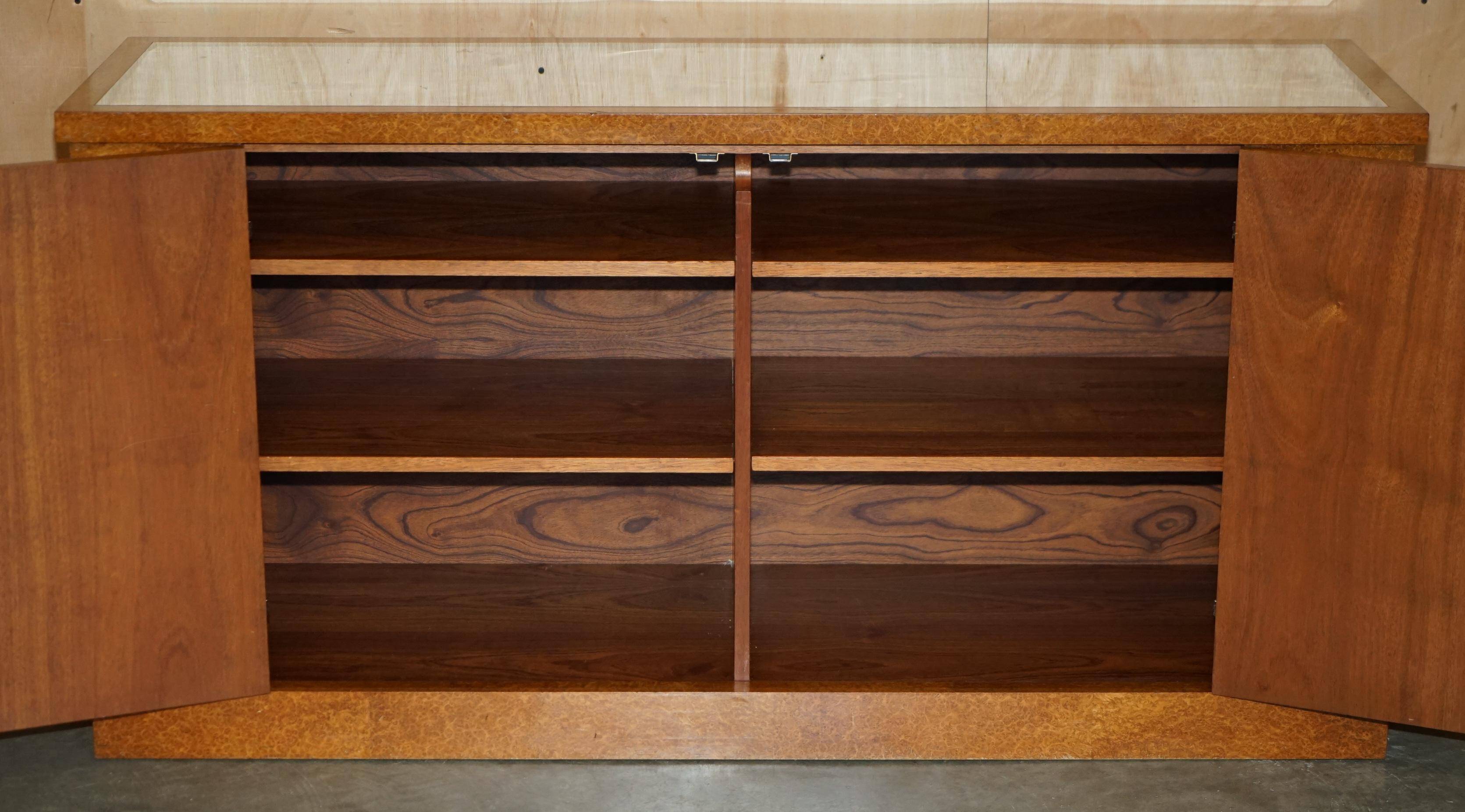 Soane Britain buffet for Bentley in Amboyna burl wood and polished metal.