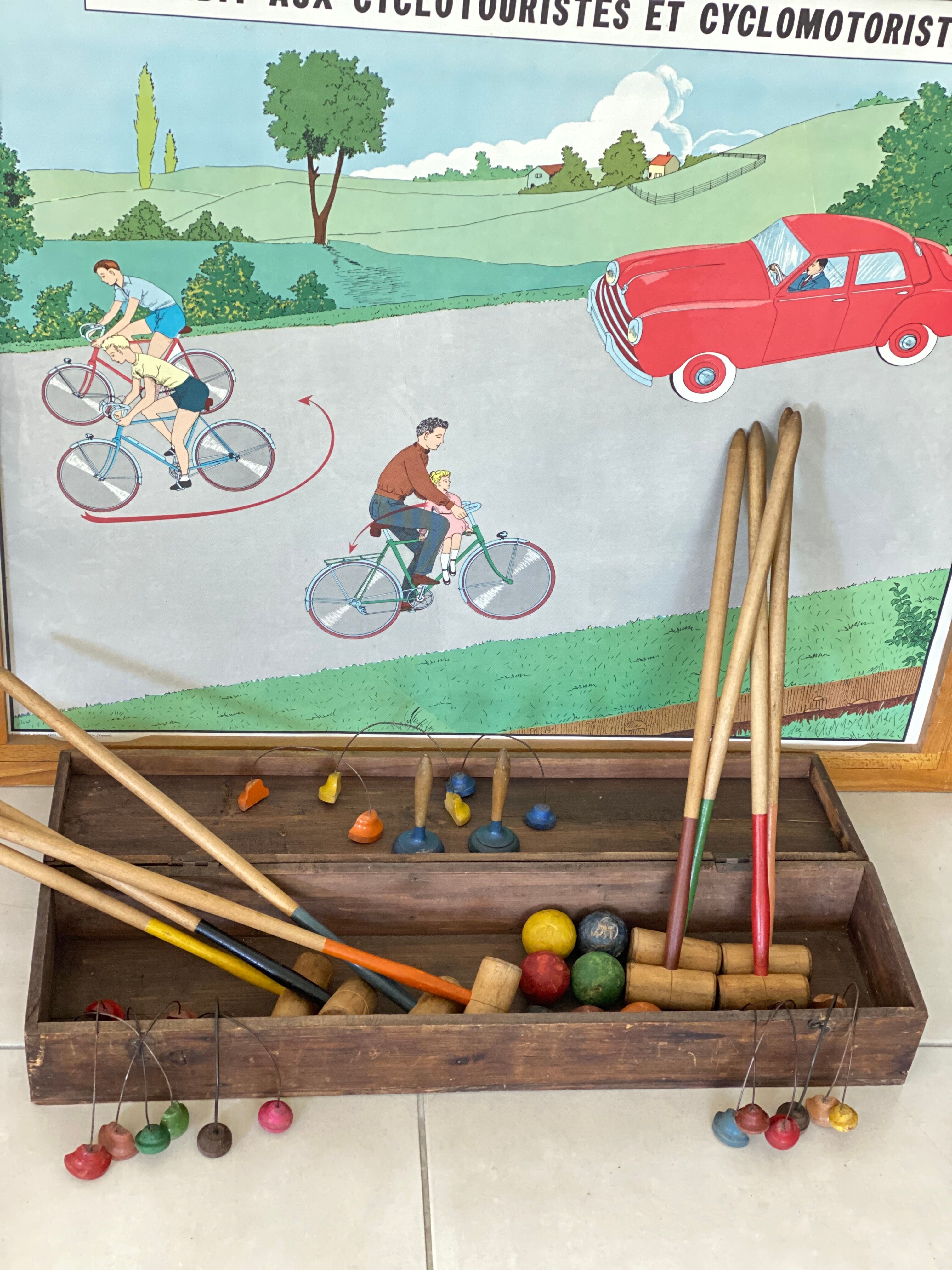 Old living room croquet game