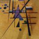 Decorative rug Kandinsky vintage abstract art 285 x 200 cm