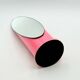 Vintage fuchsia lipstick-style plastic and glass mirror, Italy, 1970s