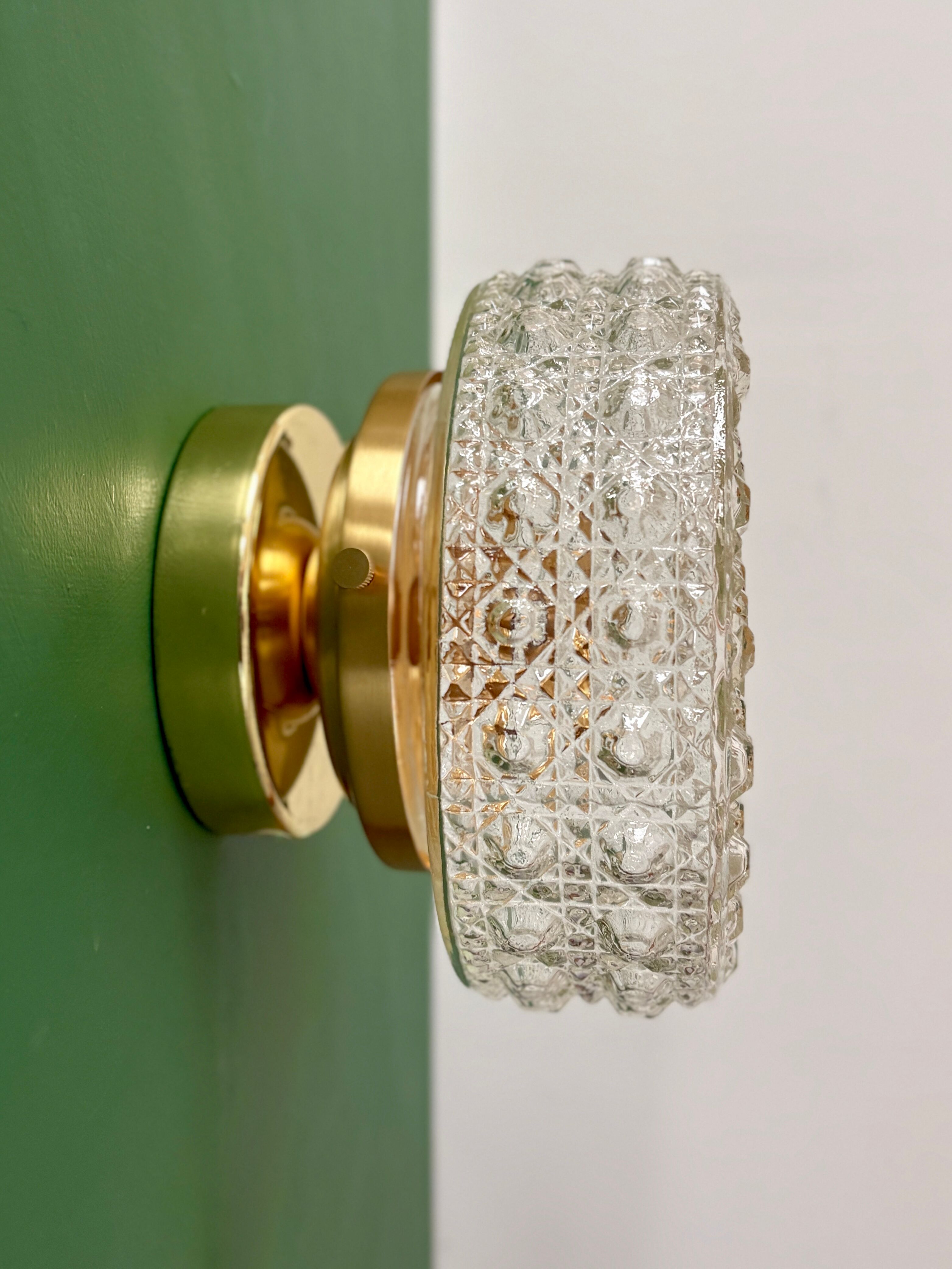 Vintage square glass globe wall/ceiling light (PLAF01)