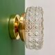 Vintage square glass globe wall/ceiling light (PLAF01)