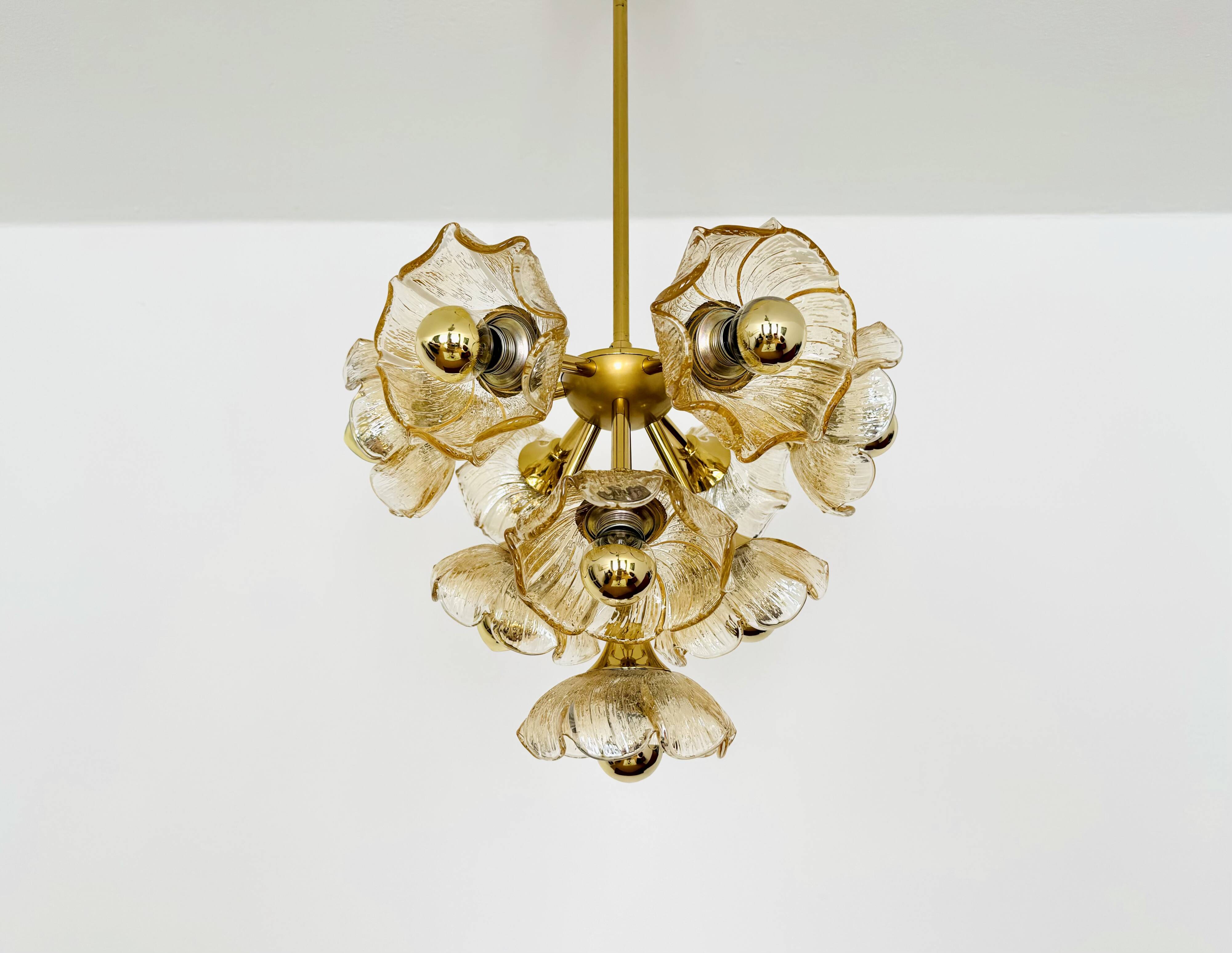 Floral Glass Chandelier