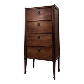 Small Secretary In Mahogany Louis XVI XVIII Eme Century