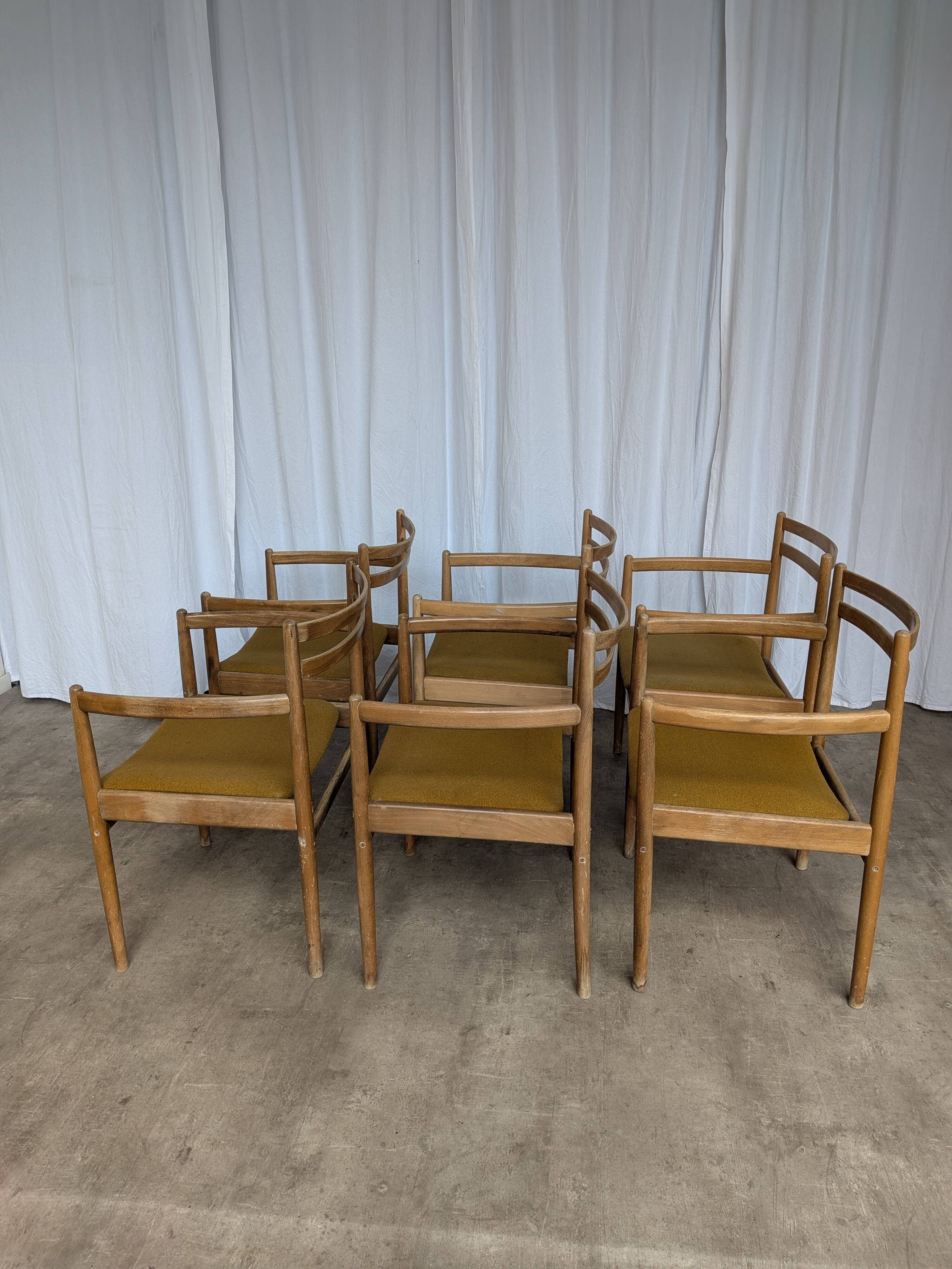 Set of 6 Mid Century STOL Kamnik Armchairs / Yugoslav Vintage Dining Chair