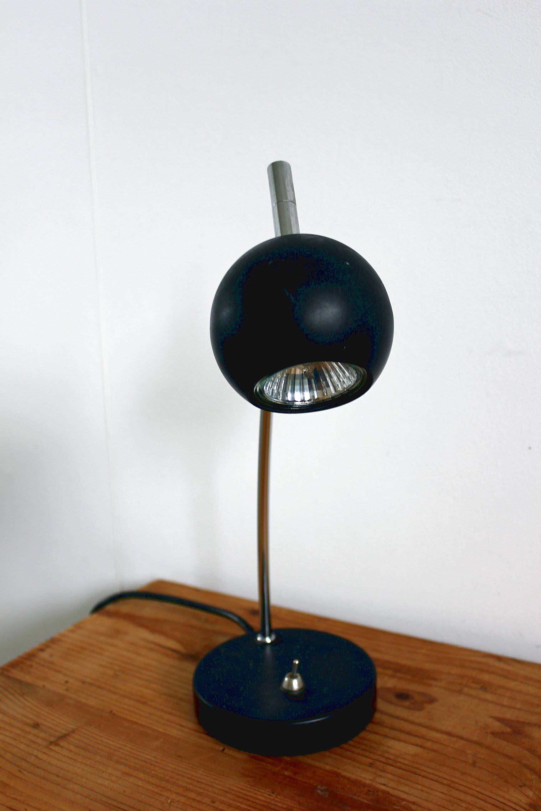Vintage black eyeball lamp