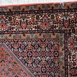 Vintage 1950s Persian Bidjar rug, geometric medallion, 135cm x 209cm