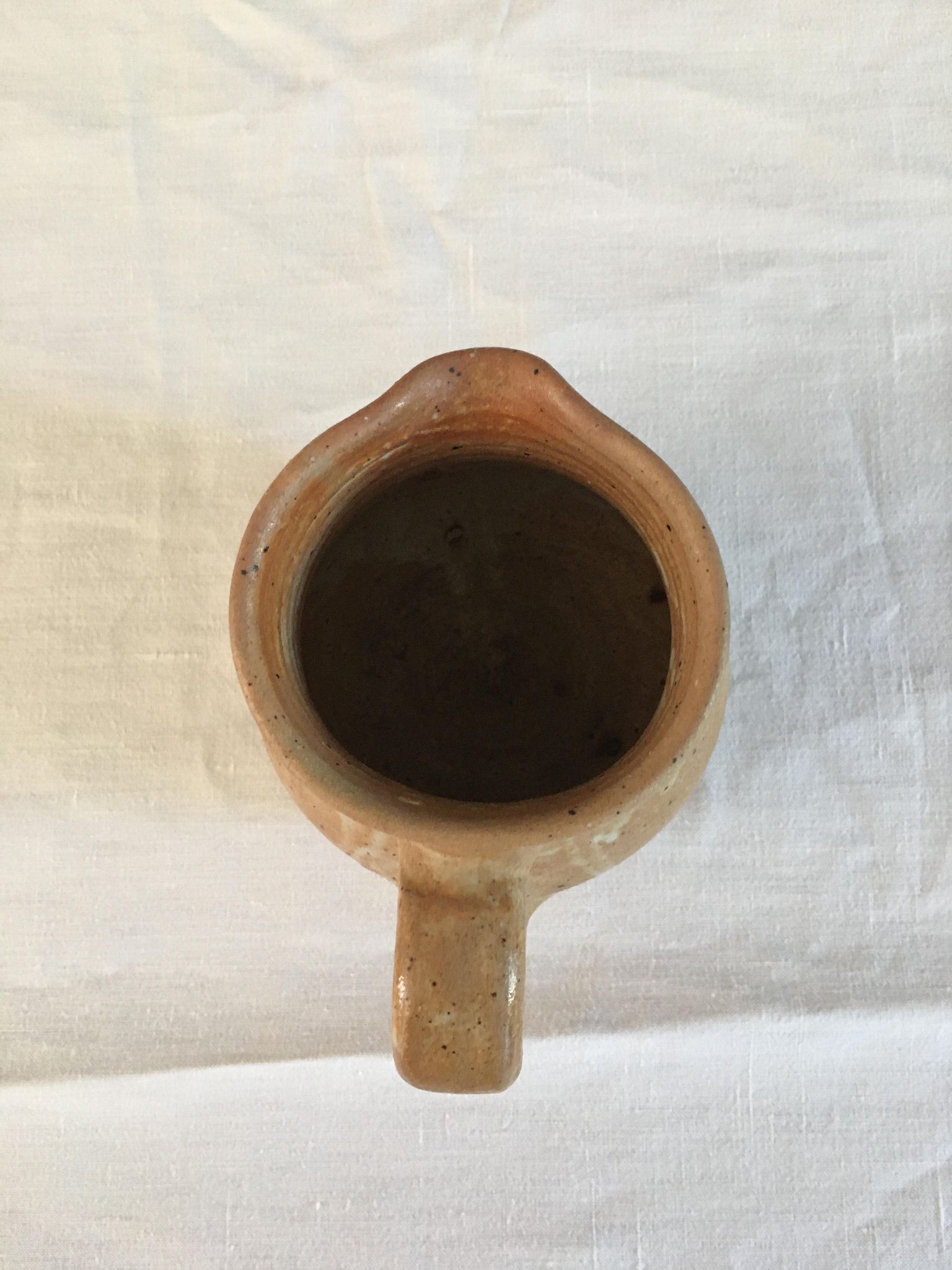 Vintage enamelled stoneware carafe