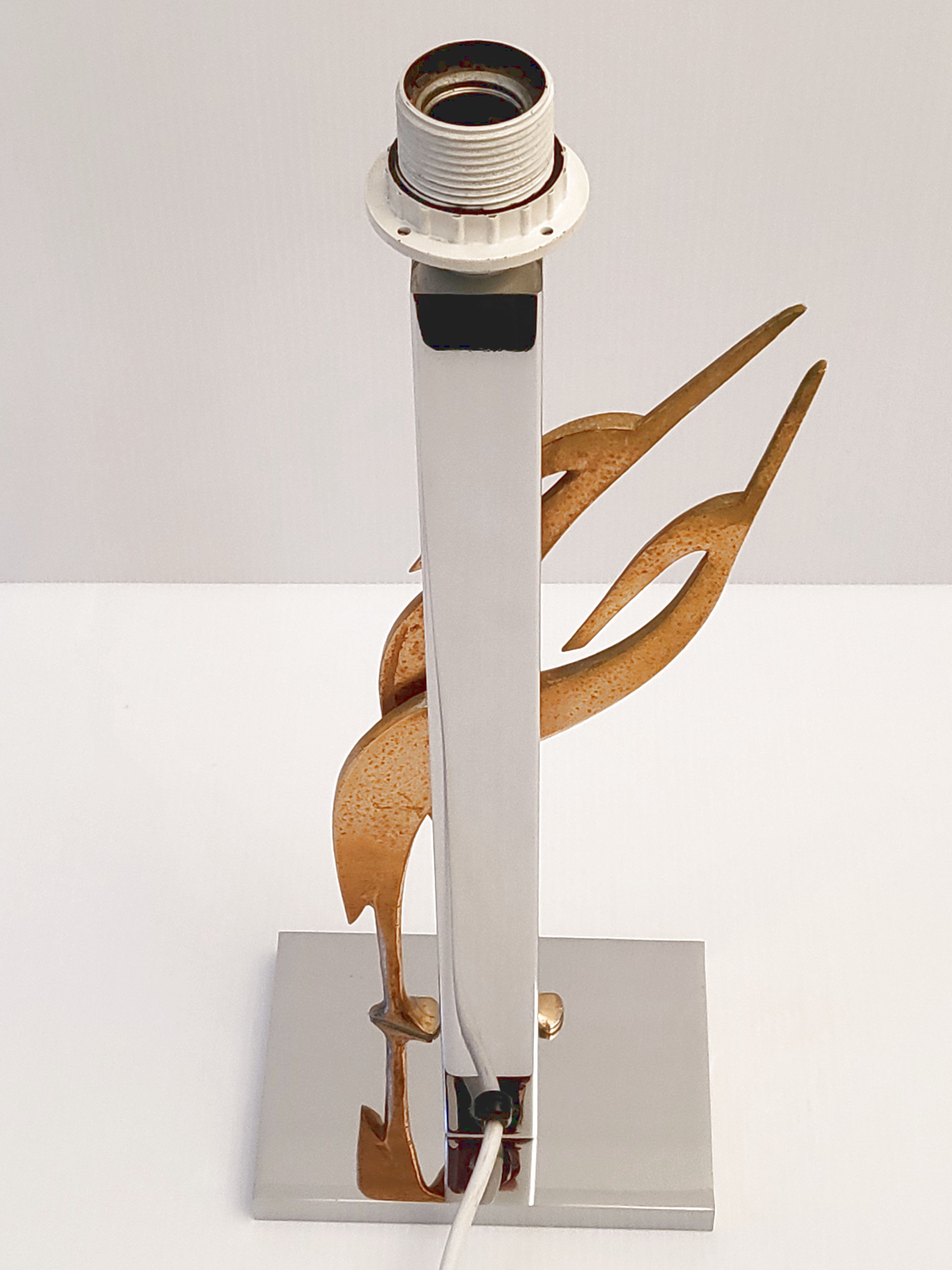 Vintage heron lamp 1970