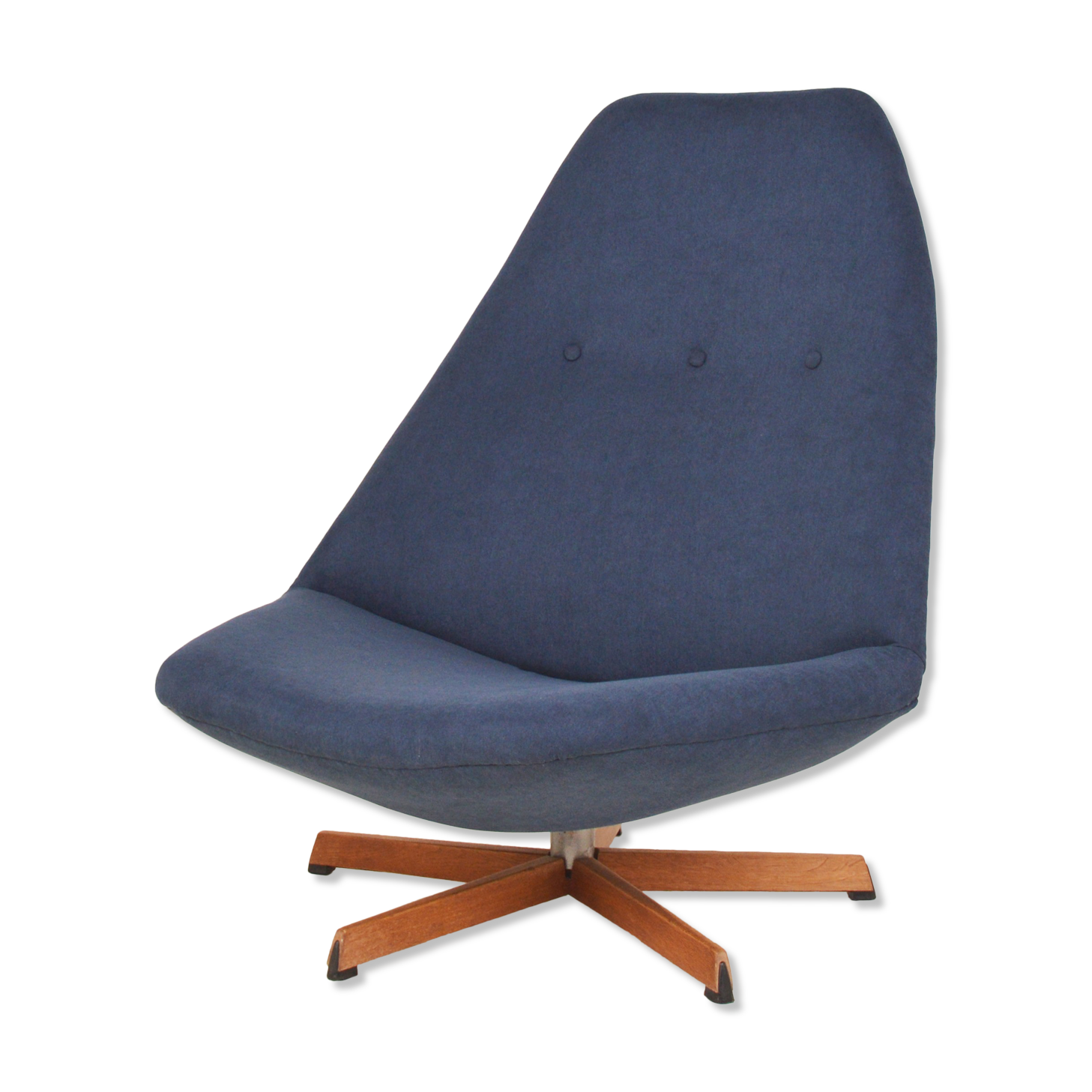 Scandinavian swivel armchair in oak - Madsen & Schubell - 1970