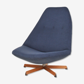 Fauteuil scandinave pivotant en chêne - Madsen & Schubell - 1970