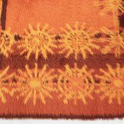 Scandinavian carpet Rya in virgin wool with sun patterns 200x156 cm