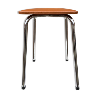 Tabouret mid-century simili skai vintage 1960