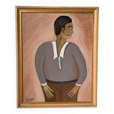 Abstract character canvas painting