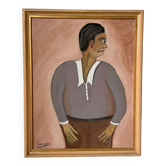 Abstract character painting on canvas