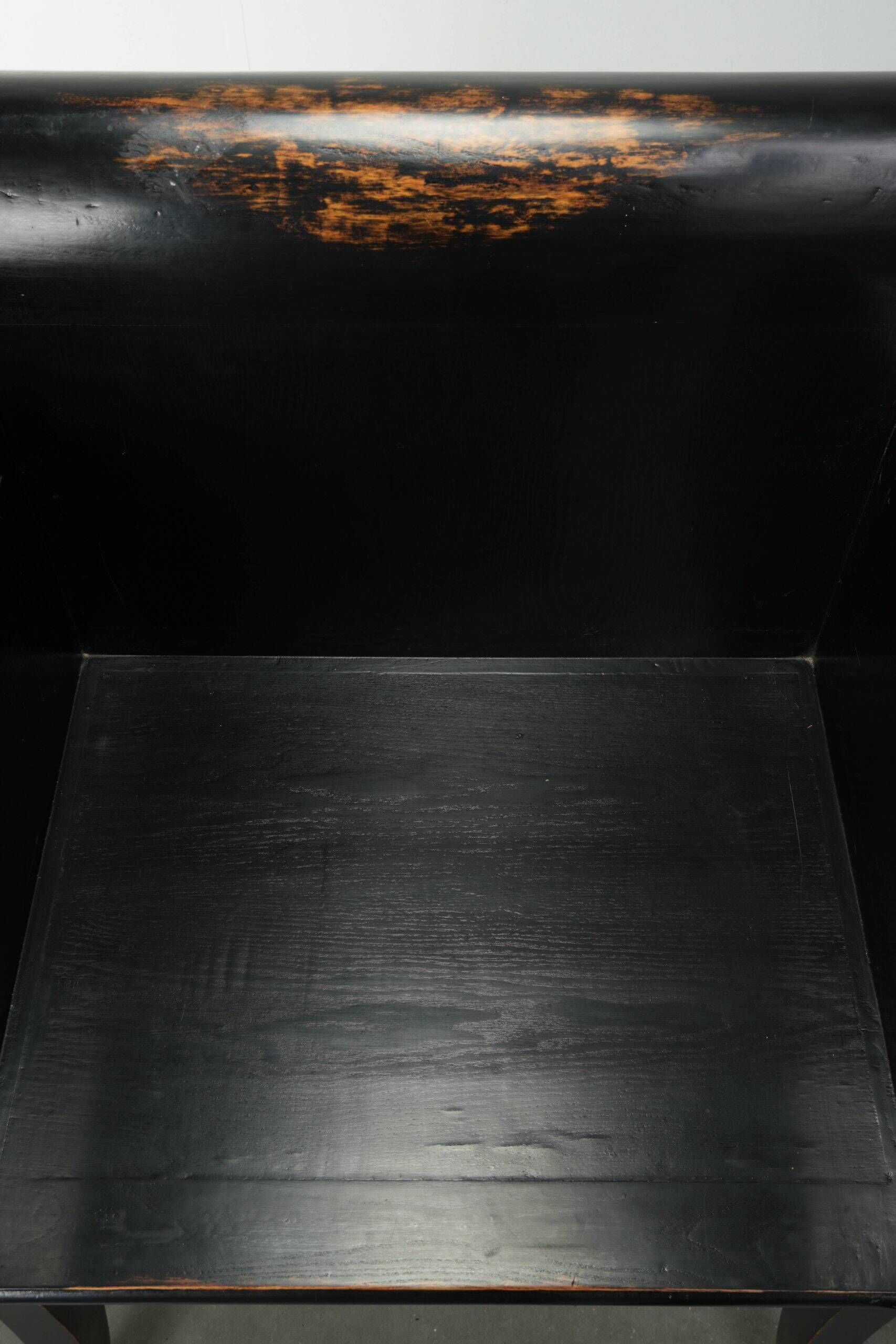 Black wooden chair / side chair from the 20th century in Asian style