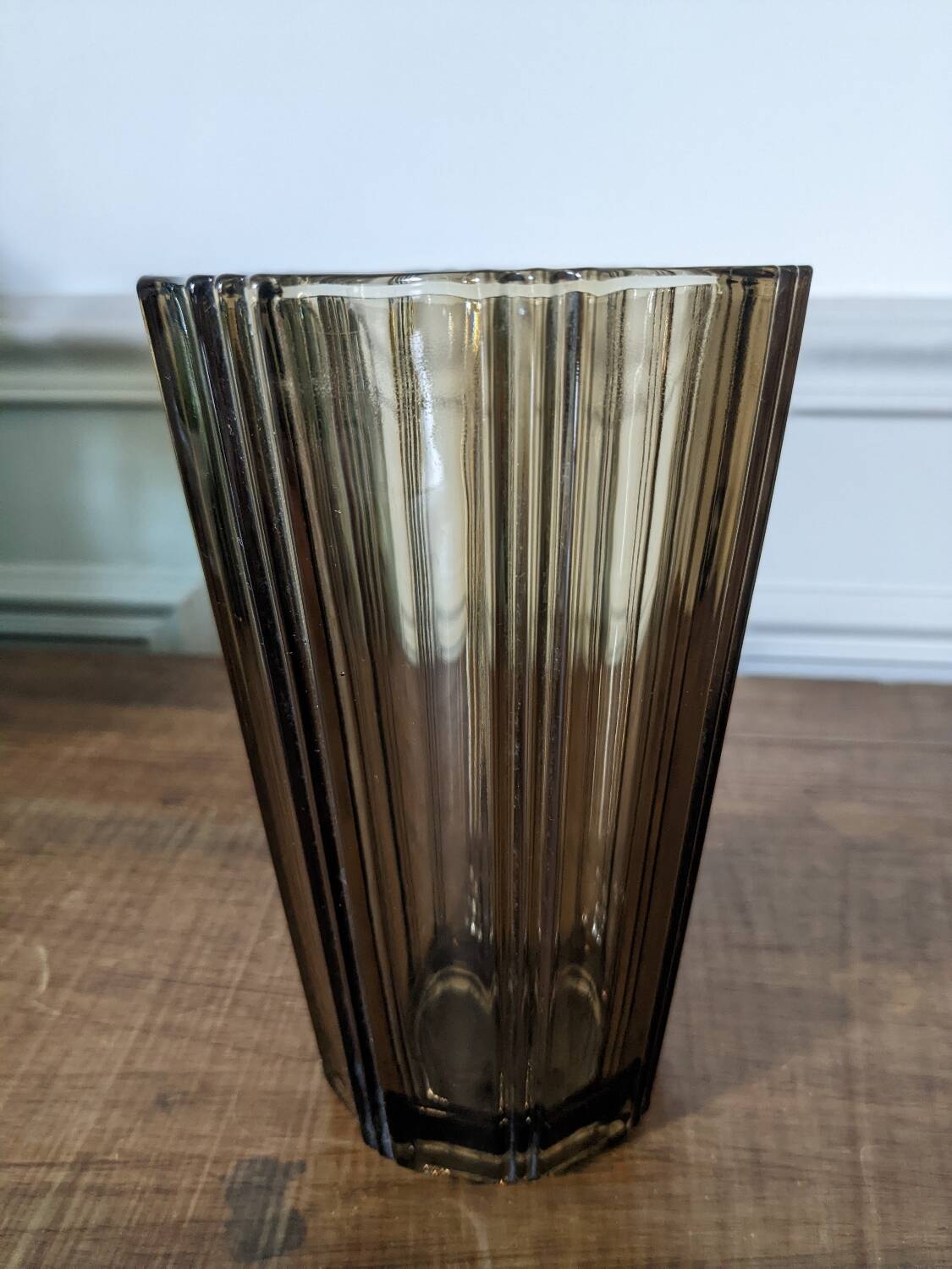 Smoked glass vase
