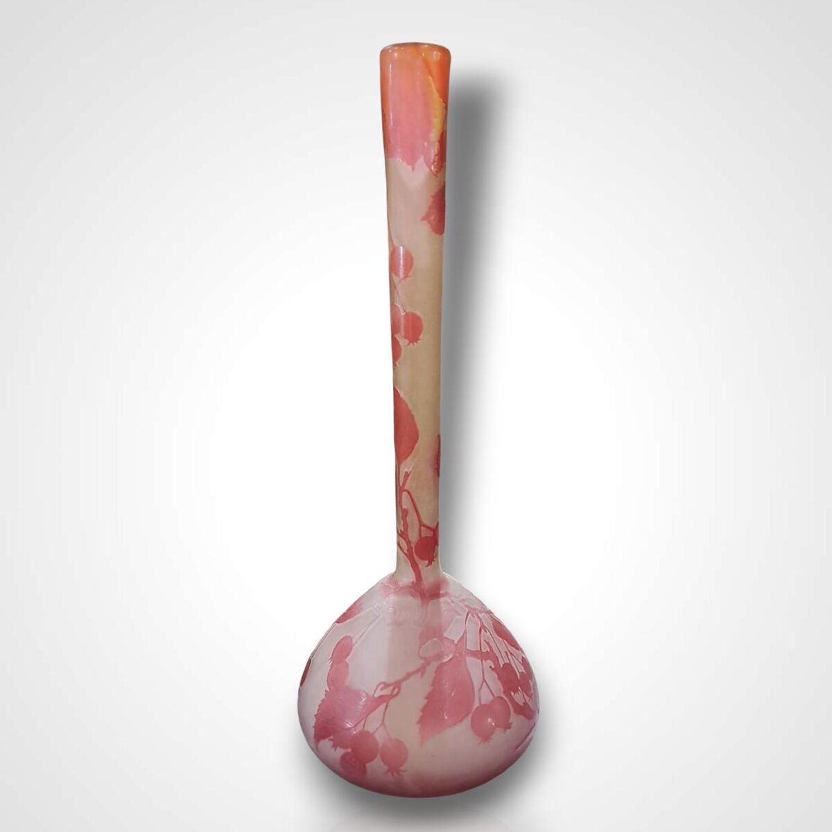 Vase with floral decoration, Gallé, early 20th century