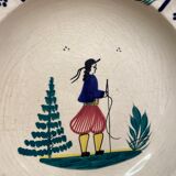 Hollow earthenware dish from Quimper HB