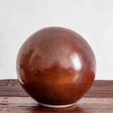 Glazed stoneware owl head, 1950s-60s