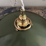 Enamelled sheet metal pendant light