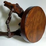 Tripod stool Art-popular vines, solid wood top