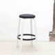 Alvar Aalto 64 stool upholstered in black and white for Artek.