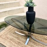 Coffee table smoked glass 70