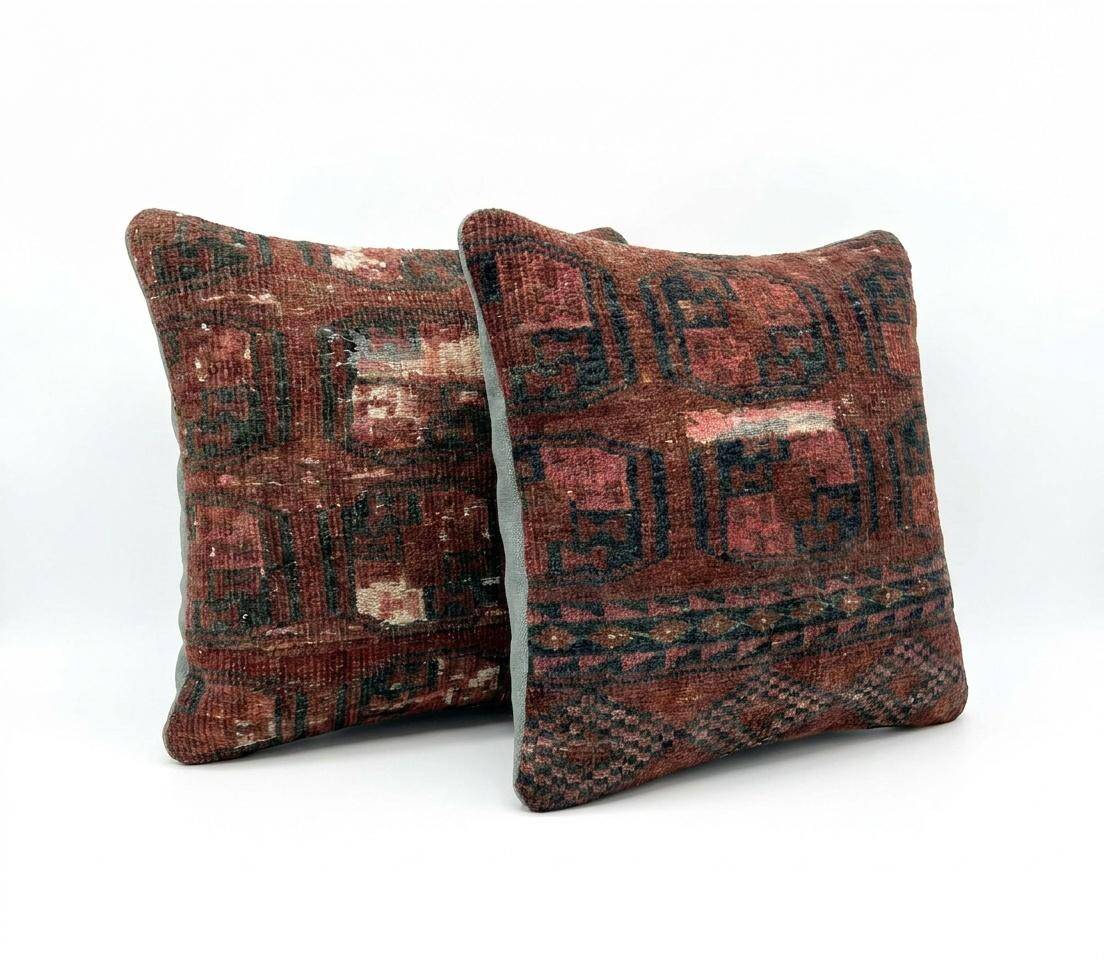 Set of 2 vintage Turkish cushion covers 51x51 cm