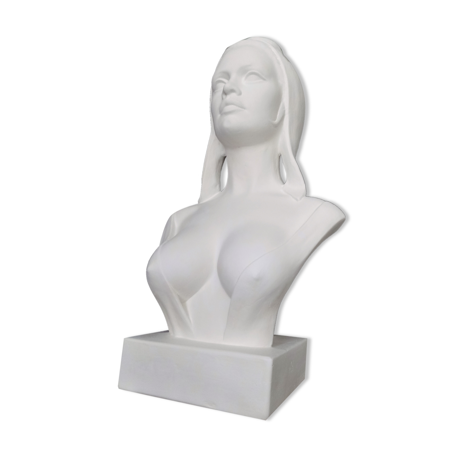 Large bust Marianne H:64cm B. Bardot in plaster