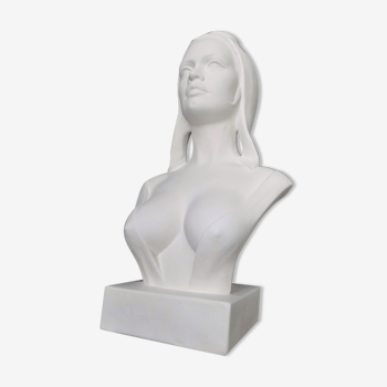 Large bust Marianne H:64cm B. Bardot in plaster