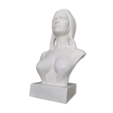 Large bust Marianne H:64cm B. Bardot in plaster