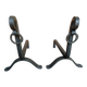 Pair of modernist andirons from the 1930s/40s