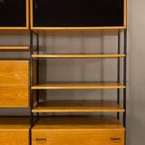 Modular bookcase with vintage wardrobe 60