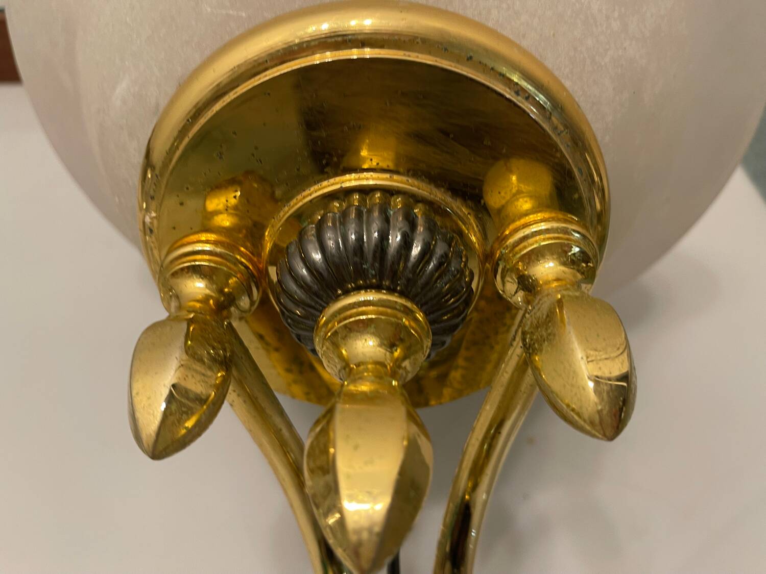 Large Brass Murano Glass Sconces Set of 2