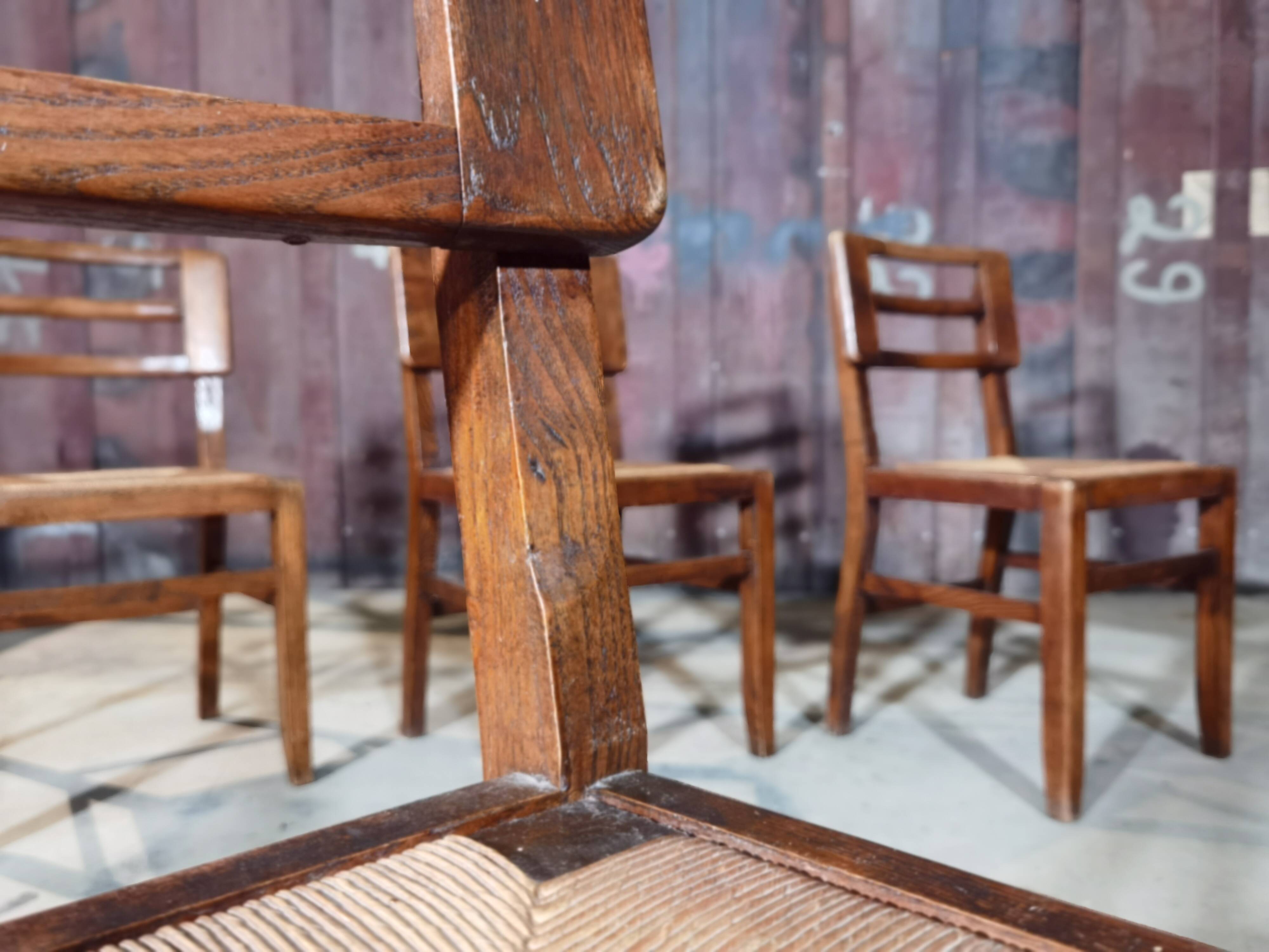 Lot de 4 chaises Pierre Cruege
