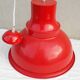 Red metal pendant light