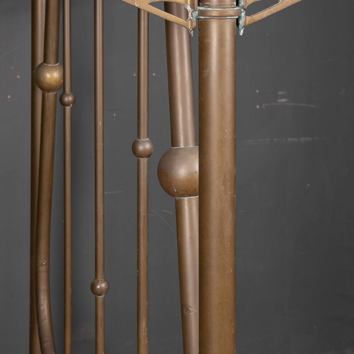 Antique 19thc victorian pair of brass coat stands c.1890