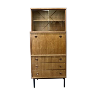 Vintage wooden secretary desk, 1960s