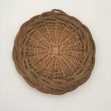 Woven wicker tray