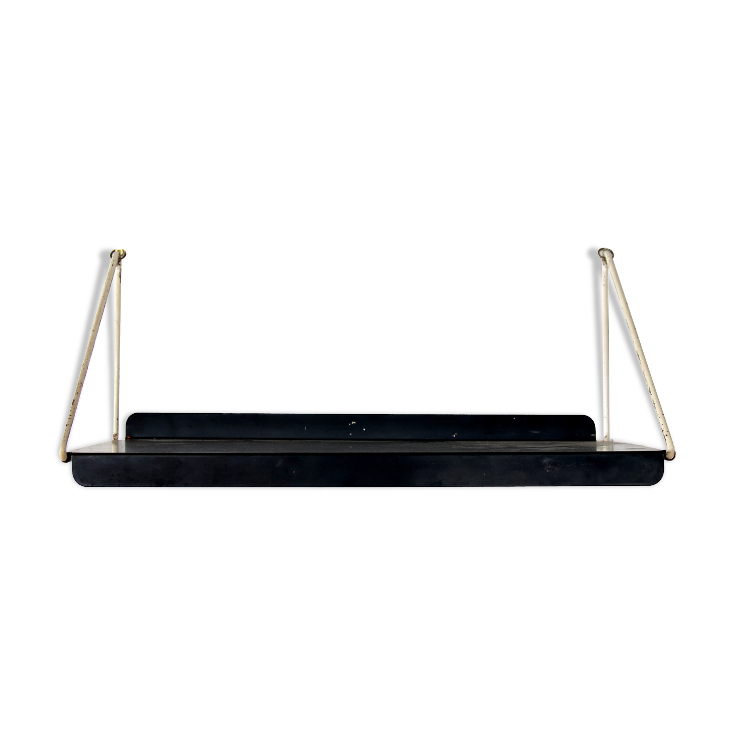 Vintage metal wall shelf, Dutch Industrial design 1960's