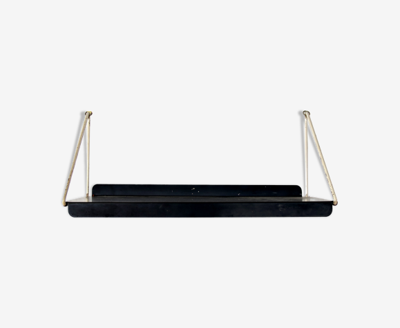 Étagère murale en métal vintage, design industriel néerlandais des années 1960