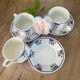 Badonviller Art Deco cups and saucers with “tulip” motif