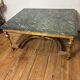 Table basse en marbre vert et bois doré, style Louis XVI / Rococo